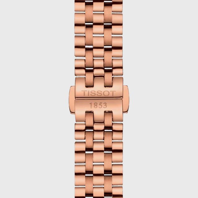 Tissot T Classic Carson Premium White Dial Rose Gold Steel Strap Watch for Women - T122.207.33.031.00 Buy Now By Tissot