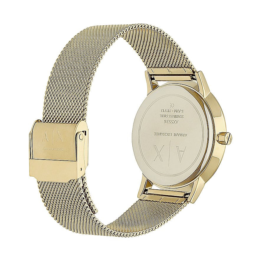 Armani Exchange Lola Analog Gold Dial Gold Mesh Strap Watch For Women - AX5536 Buy Now By Armani Exchange