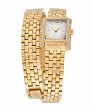 Michael Kors Emery Pave Double Wrap White Dial Gold Steel Strap Watch for Women - MK4833 Buy Now By Michael Kors