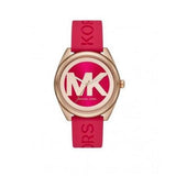 Michael Kors Janelle Three Hand Red Dial Red Rubber Strap Watch For Women - MK7142 Buy Now By Michael Kors