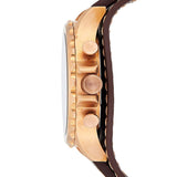 Fossil Nate Chronograph Blue Dial Brown Leather Strap Watch for Men - JR1505 Buy Now By Fossil