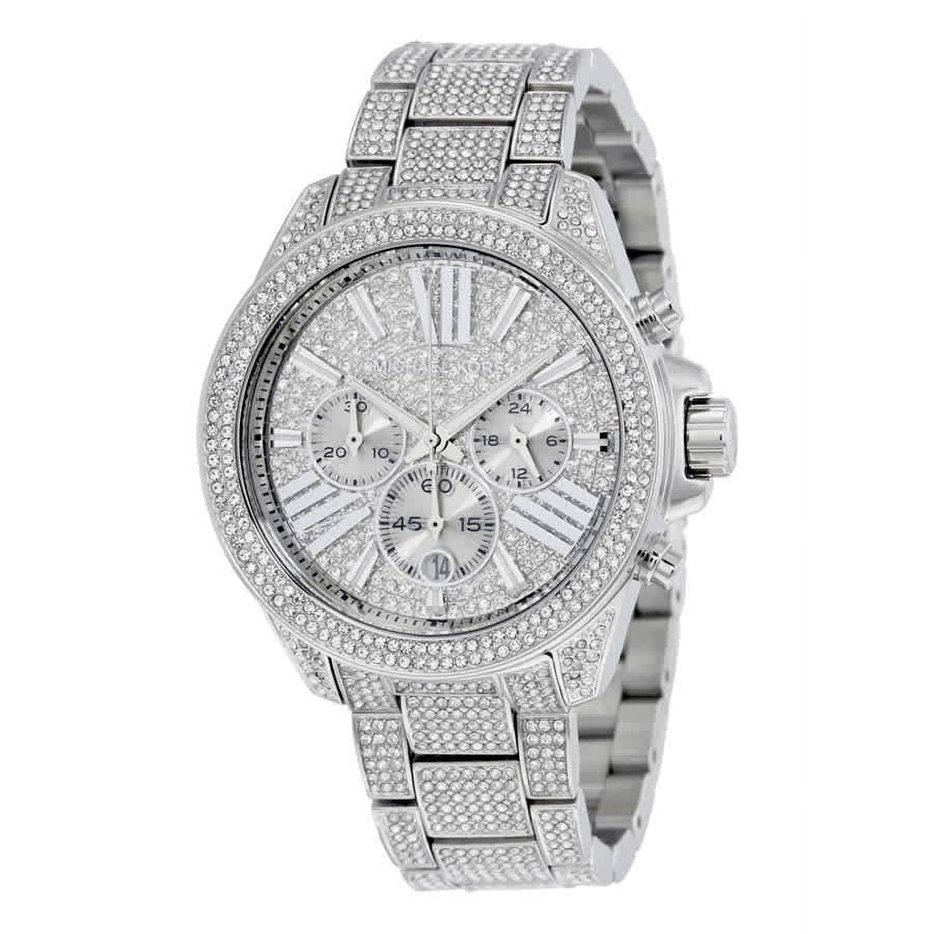 Michael Kors Whitney Chronograph Crystals Silver Dial Silver Steel Strap Watch For Women - MK6728 Buy Now By Michael Kors