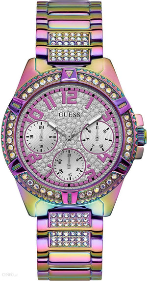 Guess Lady Frontier Diamonds Silver Dial Multicolor Steel Strap Watch for Women - GW0044L1 Buy Now By Guess