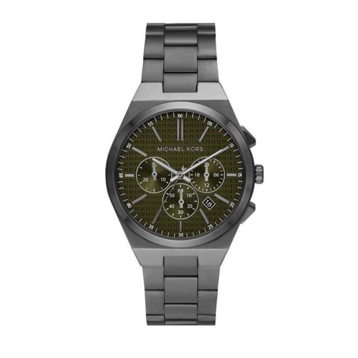 Michael Kors Lennox Chronograph Black Dial Grey Steel Strap Watch For Men - MK9118 Buy Now By Michael Kors