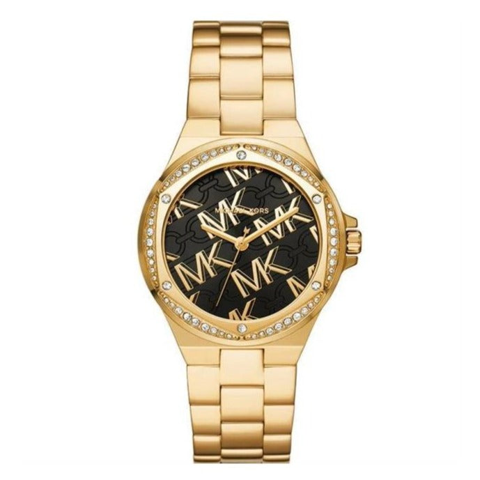Michael Kors Lennox Quartz Black Dial Gold Steel Strap Watch For Women - MK7404 Buy Now By Michael Kors