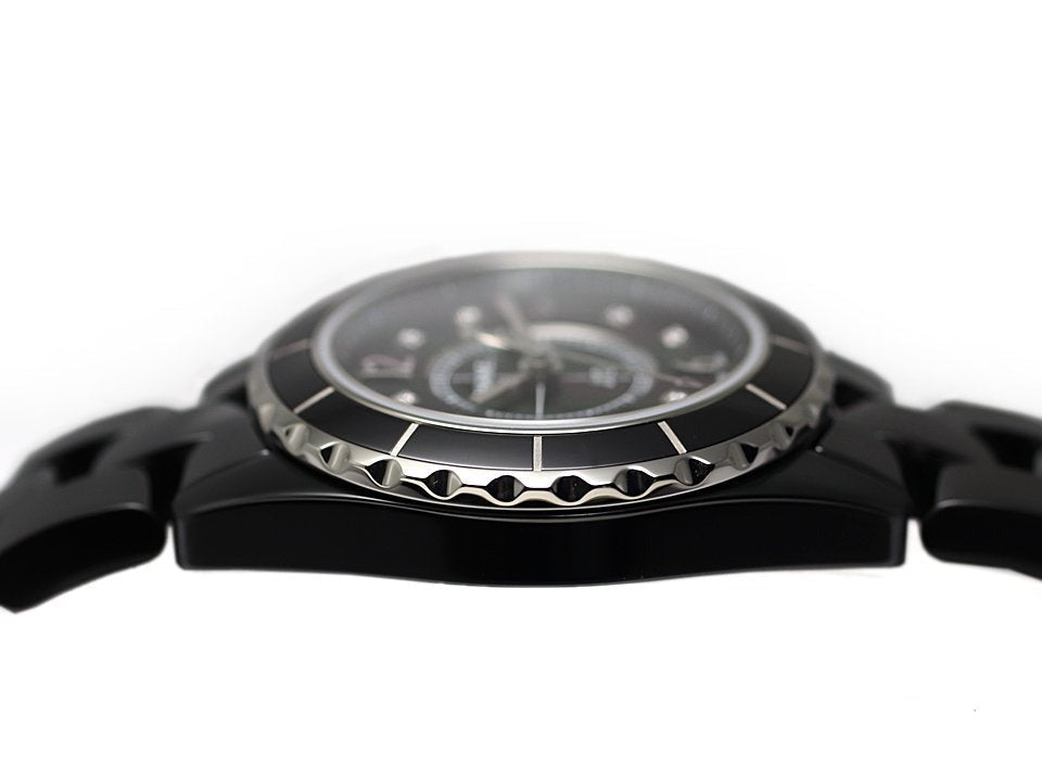Chanel J12 Diamonds Black Dial Black Steel Strap Watch for Women - J12 H2569 Buy Now By Chanel