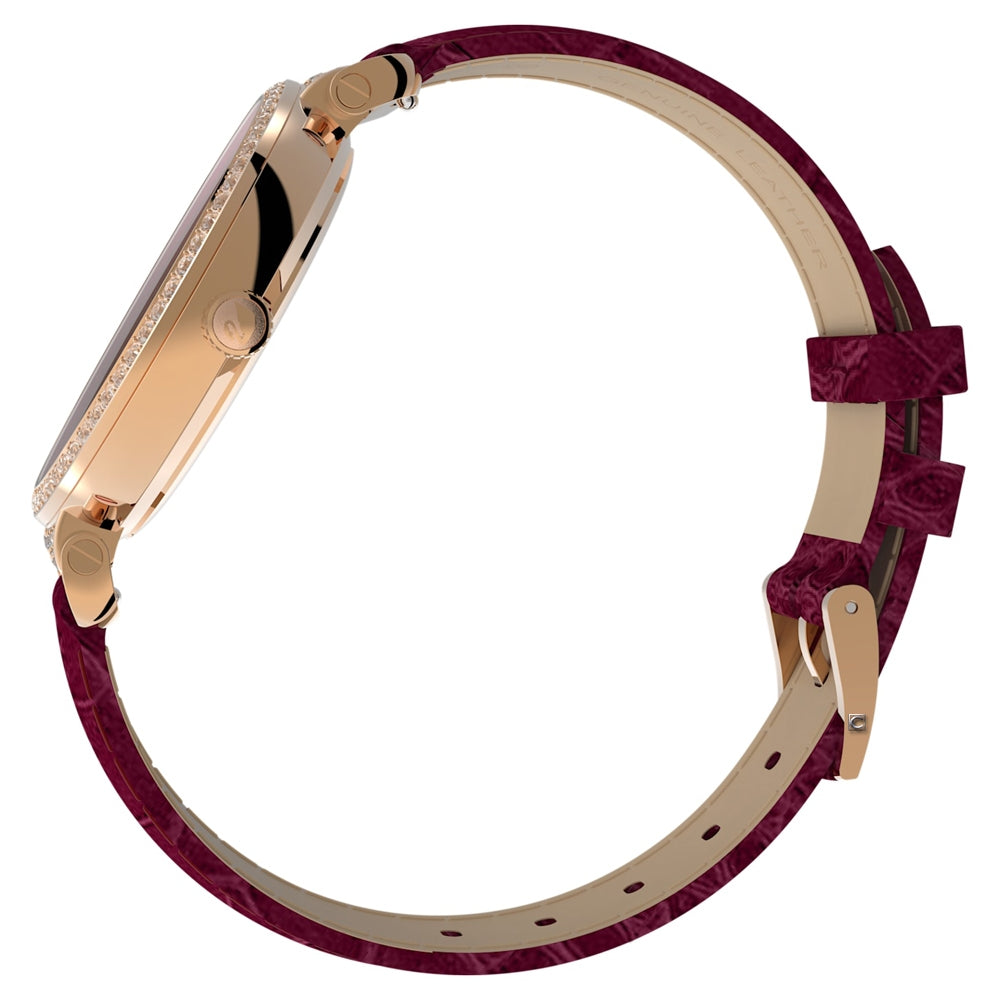 Swarovski Passage Moon Phase Red Dial Red Leather Strap Watch for Women - 5613323 Buy Now By Swarovski