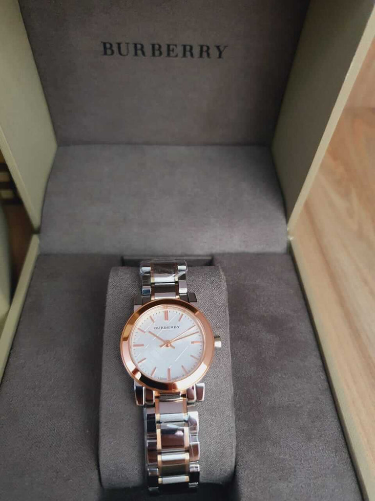 Burberry The City Silver Dial Two Tone Steel Strap Watch for Women - BU9205 Buy Now By Burberry