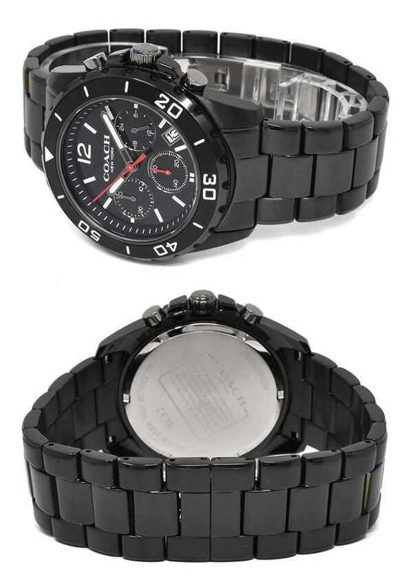 Coach Kent Chronograph Black Dial Black Steel Strap Watch for Men - 14602554 Buy Now By Coach