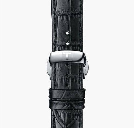 Tissot Chemin Des Tourelles Powermatic 80 Black Dial Black Leather Strap Watch For Men - T099.407.16.058.00 Buy Now By Tissot