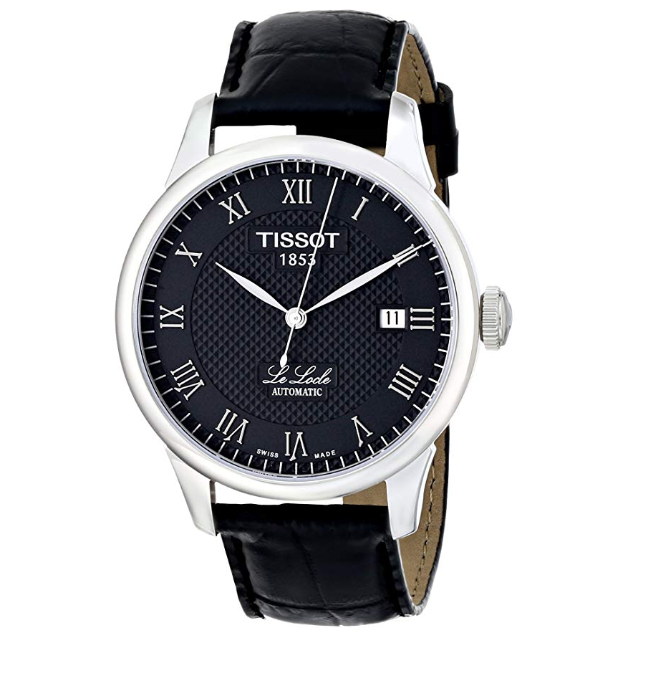 Tissot T Classic Le Locle Automatic Black Dial Black Leather Strap Watch For Men - T41.1.423.53 Buy Now By Tissot
