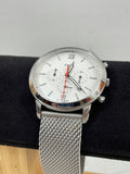 Fossil Neutra Chronograph White Dial Silver Mesh Bracelet Watch for Men - FS5382 Buy Now By Fossil