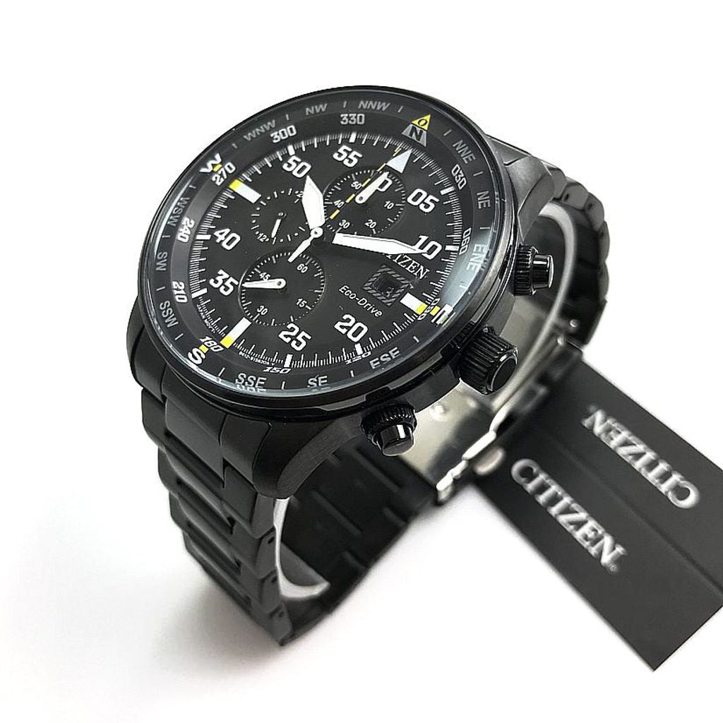 Citizen Sports Eco Drive Black Dial Black Steel Strap Watch For Men - CA0695-84E Buy Now By Citizen