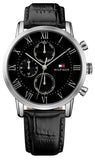 Tommy Hilfiger Kane Quartz Black Dial Black Leather Strap Watch for Men - 1791401 Buy Now By Tommy Hilfiger