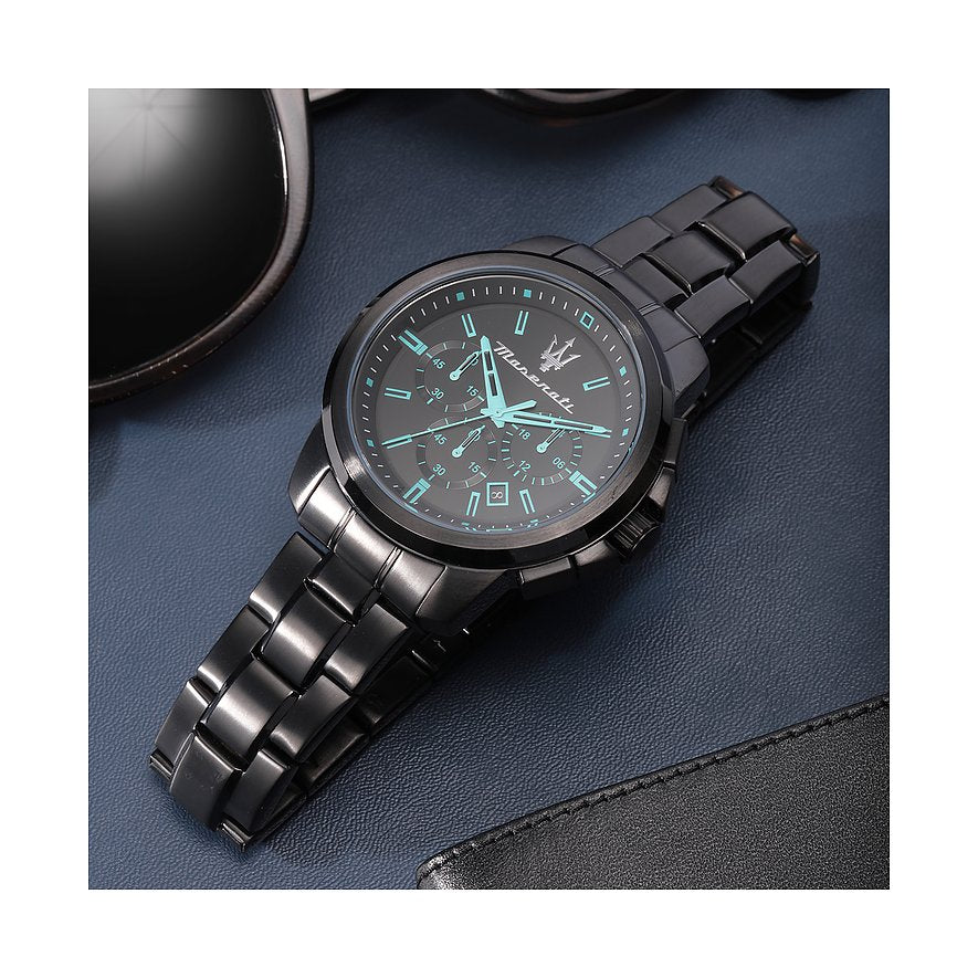 Maserati Aqua Edition Quartz Precision Chronograph Black Dial Watch For Men - R8873644003 Buy Now By Maserati