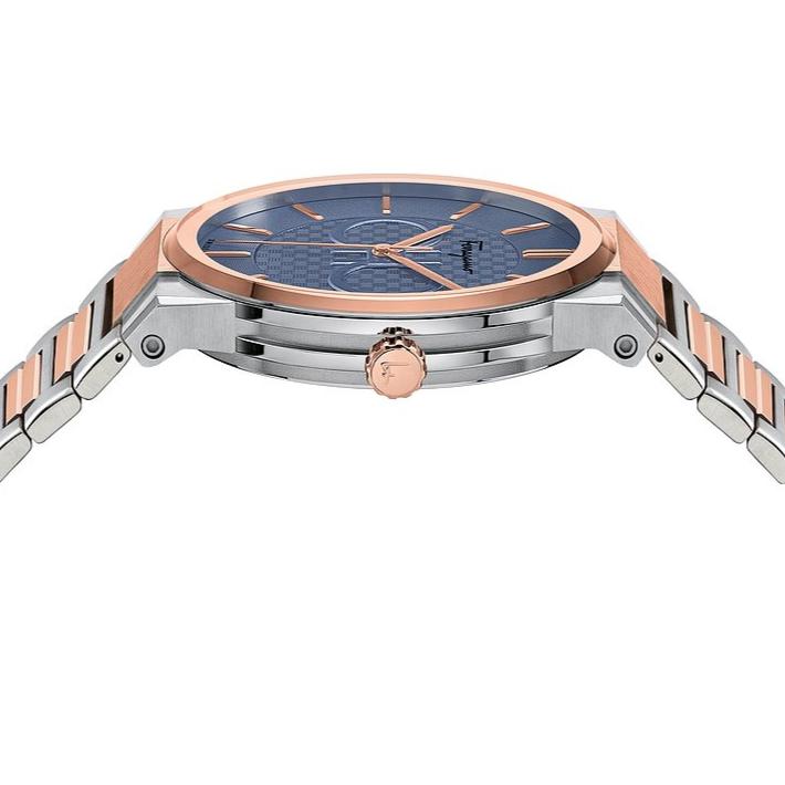 Salvatore Ferragamo Sapphire Blue Dial Two Tone Steel Strap Watch for Men - SFHP007-20 Buy Now By Salvatore Ferragamo