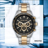 Michael Kors Layton Chronograph Black Dial Two Tone Steel Strap Watch For Men - MK8913 Buy Now By Michael Kors