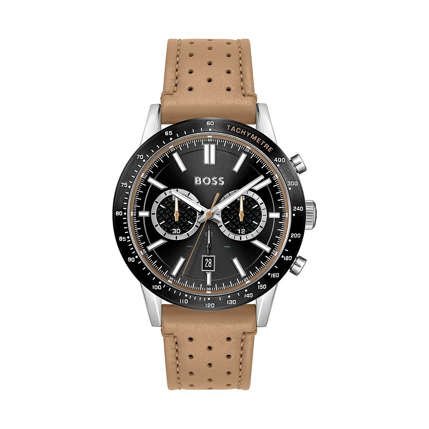 Hugo Boss Allure Black Dial Brown Leather Strap Watch for Men - 1513964 Buy Now By Hugo Boss