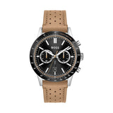Hugo Boss Allure Black Dial Brown Leather Strap Watch for Men - 1513964 Buy Now By Hugo Boss