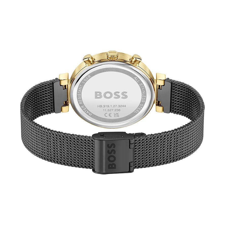 Hugo Boss Flawless Black Dial Black Mesh Bracelet Watch for Women - 1502627 Buy Now By Hugo Boss