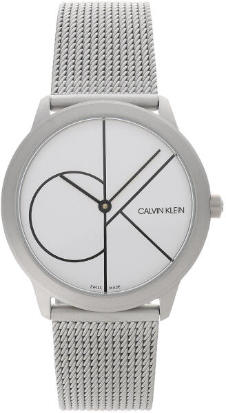 Calvin Klein Minimal White Dial Silver Mesh Bracelet Watch for Women - K3M5215X Buy Now By Calvin Klein