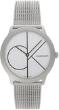 Calvin Klein Minimal White Dial Silver Mesh Bracelet Watch for Women - K3M5215X Buy Now By Calvin Klein