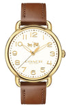 Coach Delancey White Dial Brown Leather Strap Watch for Women - 14502715 Buy Now By Coach