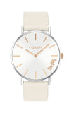 Coach Perry Silver DIal White Leather Strap Watch for Women - 14503116 Buy Now By Coach