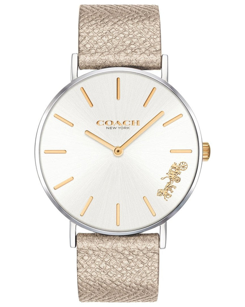 Coach Perry White Dial Beige Leather Strap Watch for Women - 14503157 Buy Now By Coach
