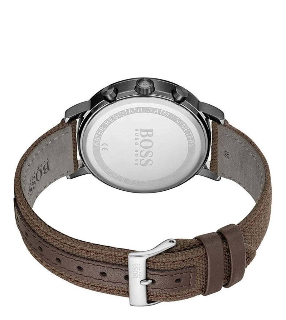 Hugo Boss Spirit White Dial Brown Nylon Strap Watch for Men - 1513690 Buy Now By Hugo Boss