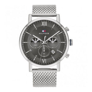 Tommy Hilfiger Evan Grey Dial Silver Mesh Bracelet Watch for Men - 1710396 Buy Now By Tommy Hilfiger