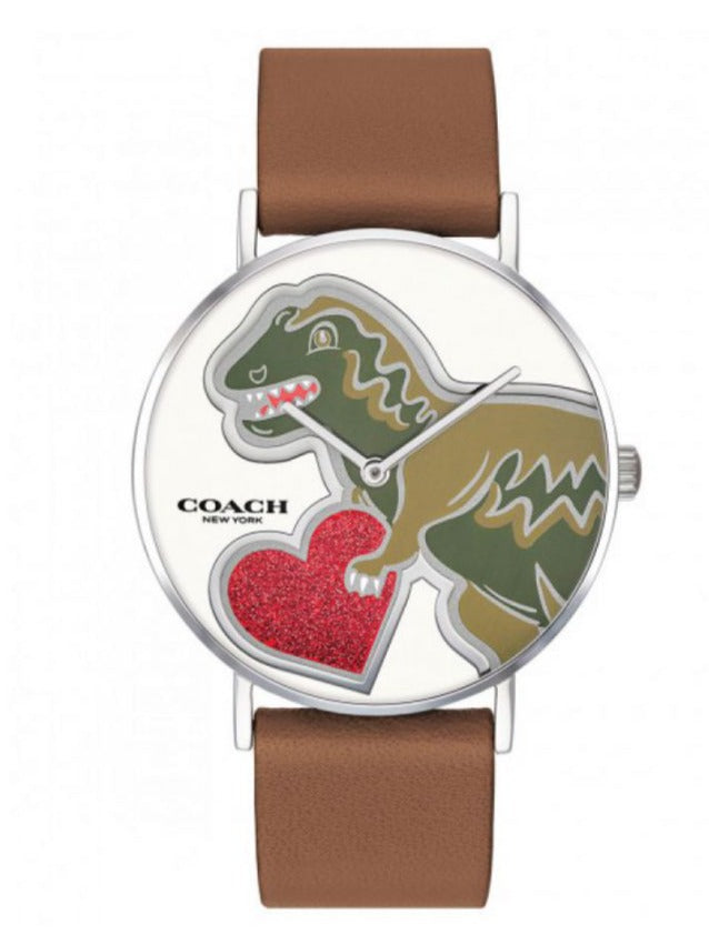 Coach Perry White Dial Brown Leather Strap Watch for Women - 14503514 Buy Now By Coach
