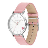 Coach Perry Silver Dial Pink Leather Strap Watch for Women - 14503516 Buy Now By Coach