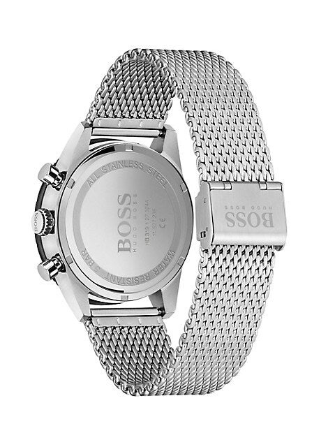 Hugo Boss Pilot Edition Black Dial Silver Mesh Bracelet Watch for Men - 1513886 Buy Now By Hugo Boss
