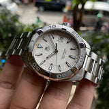 Tag Heuer Aquaracer Quartz White Dial Silver Steel Strap Watch for Men - WAY1111.BA0928 Buy Now By Tag Heuer