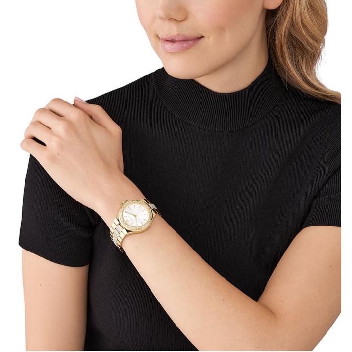 Michael Kors Lenox Three Hand Silver Dial Gold Steel Strap Watch For Women - MK7361 Buy Now By Michael Kors