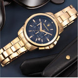 Maserati Successo Chronograph Blue Dial Gold Steel Strap Watch For Men - R8873621021 Buy Now By Maserati