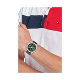 Tommy Hilfiger Lars Chronograph Green Dial Brown Leather Strap Watch For Men - 1792064 Buy Now By Tommy Hilfiger