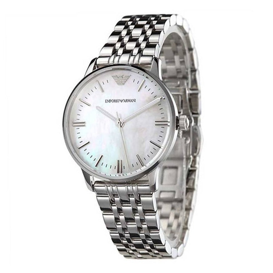 Emporio Armani Classic Quartz Mother of Pearl Dial Silver Steel Strap Watch For Women - AR1602 Buy Now By Emporio Armani