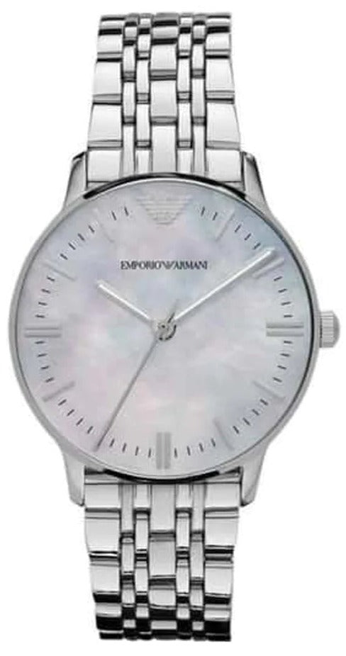 Emporio Armani Classic Quartz Mother of Pearl Dial Silver Steel Strap Watch For Women - AR1602 Buy Now By Emporio Armani