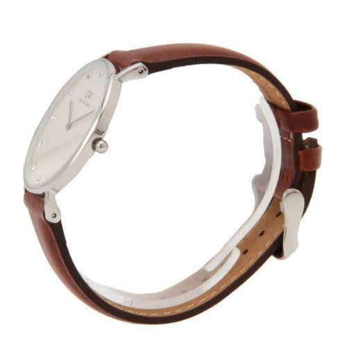 Daniel Wellington Classy St Mawes White Dial Brown Leather Strap Watch For Women - DW00100067 Buy Now By Daniel Wellington