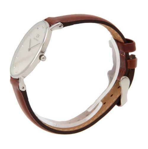 Daniel Wellington Classy St Mawes White Dial Brown Leather Strap Watch For Women - DW00100067 Buy Now By Daniel Wellington