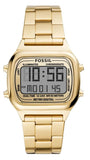 Fossil Retro Digital Gold Dial Gold Steel Strap Watch for Men - FS5843 Buy Now By Fossil