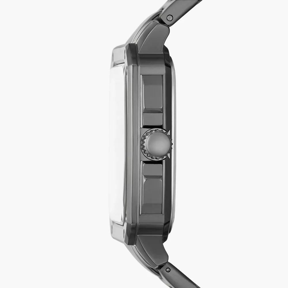 Fossil Inscription Multifunction Silver Dial Grey Steel Strap Watch for Men - BQ2657 Buy Now By Fossil