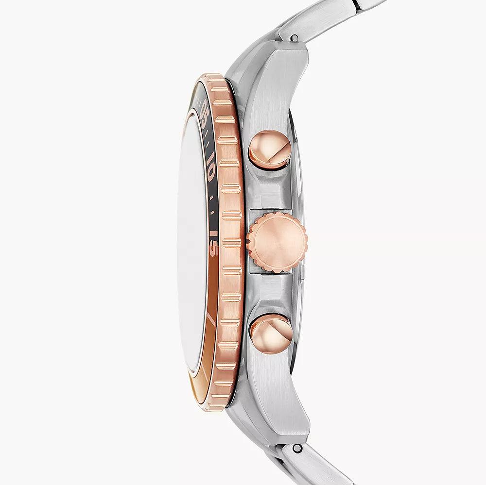 Fossil FB-03 Chronograph Black Dial Silver Steel Strap Watch for Men - FS5768 Buy Now By Fossil