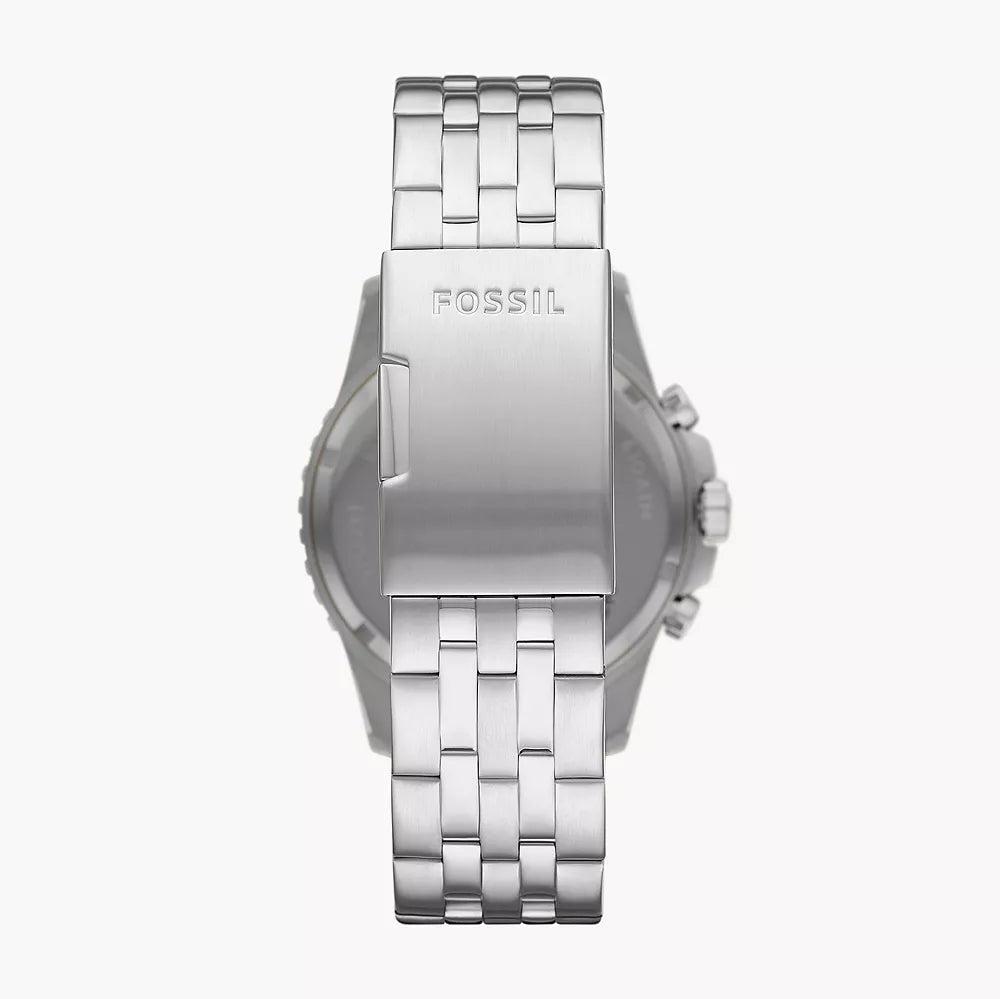 Fossil FB-01 Chronograph Black Dial Silver Steel Strap Watch for Men - FS5837 Buy Now By Fossil