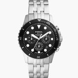Fossil FB-01 Chronograph Black Dial Silver Steel Strap Watch for Men - FS5837 Buy Now By Fossil