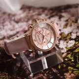 Swarovski Passage Chrono Pink Dial Pink Leather Strap Watch for Women - 5580352 Buy Now By Swarovski
