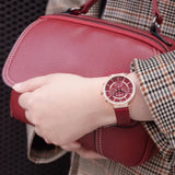Swarovski Passage Chrono Red Dial Red Leather Strap Watch for Women - 5580345 Buy Now By Swarovski