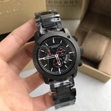 Burberry Sport Chronograph Black Dial Black Steel Strap Watch for Men - BU7703 Buy Now By Burberry